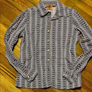 Tory Burch Burgundy Stretch Cotton Shirt